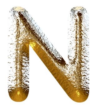 Silver gold metallic alphabet png