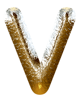 Silver gold metallic alphabet png
