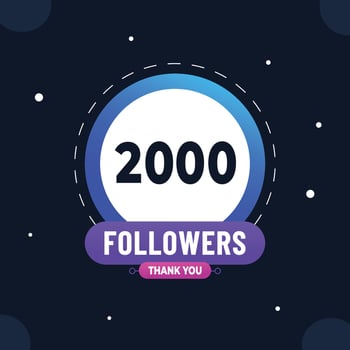 Thank you subscribers or followers. web social media modern post design vector