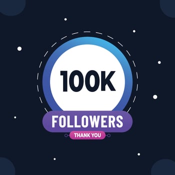 Thank you subscribers or followers. web social media modern post design vector