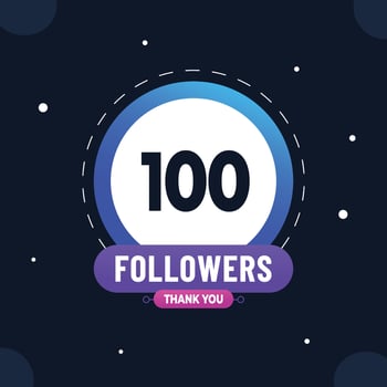 Thank you subscribers or followers. web social media modern post design vector