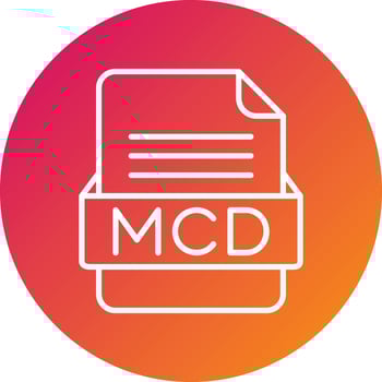 MCD File Format Vector Icon
