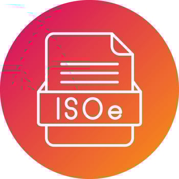 ISOe File Format Vector Icon