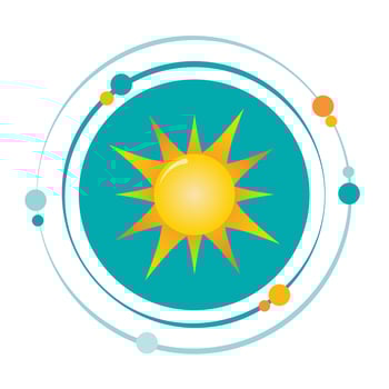 Sun vector illustration graphic icon symbol