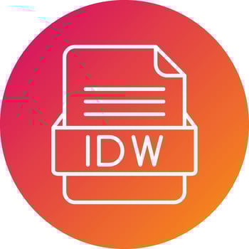 IDW File Format Vector Icon