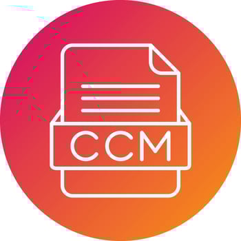 CCM File Format Vector Icon