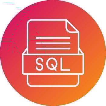 SQL File Format Vector Icon