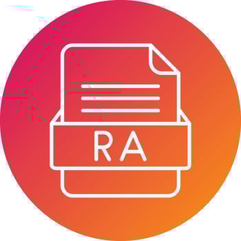 RA File Format Vector Icon