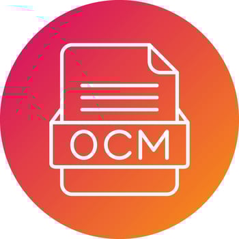 OCM File Format Vector Icon