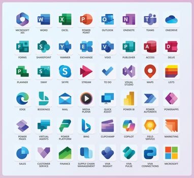 Microsoft Product Icons vector