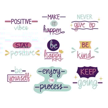 Set Of Motivational Hand Lettering vector