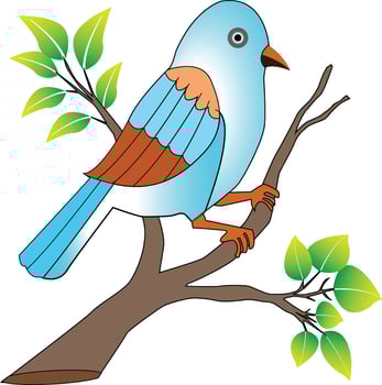 Bird Scenery Drawing vector
