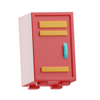 Fitness And Diet locker 3d illustration png
