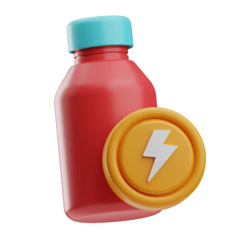 Fitness And Diet creatine stamina booster 3d illustration png
