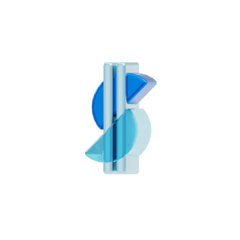 Blue Glass style 3d sign dollar png