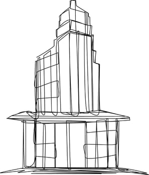 illustration of a office buildings vector