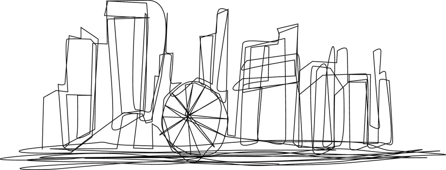 illustration of a office buildings vector