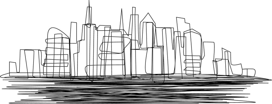 illustration of a office buildings vector