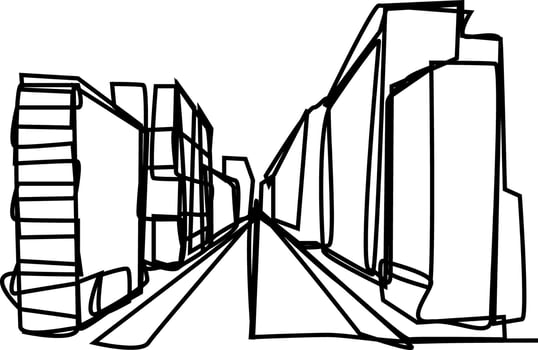 illustration of a office buildings vector