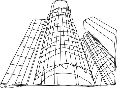 illustration of a office buildings vector