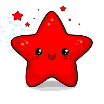 red star cartoon clipart illustration design on a white background vector