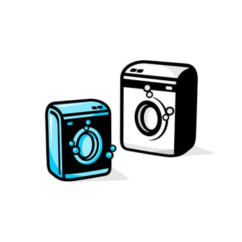Laundry vector, washing machine vector