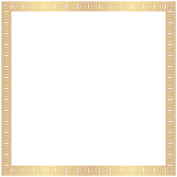 Gold square frame border ancient greek style png