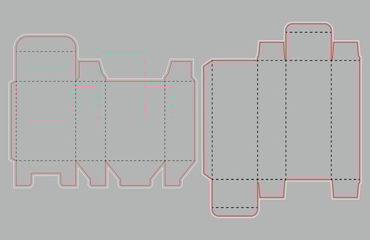 Box Care Package Vector Dieline Template .ck 2