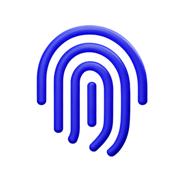 fingerprint 3d rendering icon illustration png