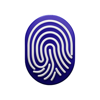 fingerprint 3d rendering icon illustration png