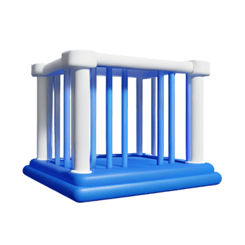jail 3d rendering icon illustration png