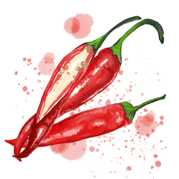 Chili peppers spicy red green yellow png