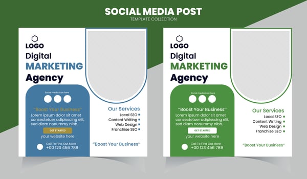 Digital Marketing Social Media Post vector
