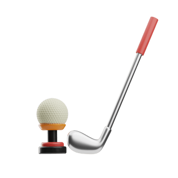 sport activity object Golf 3d illustration png