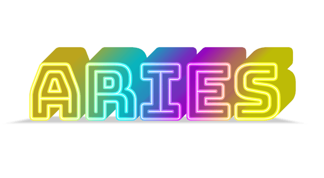 3d colorful symbol of zodiac sign aries png