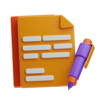 transport and sign object Contract 3d illustration png