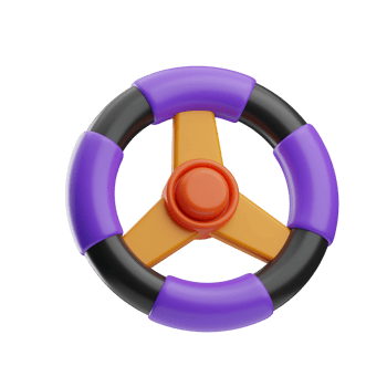 transport and sign object steering wheel well 3d illustration png