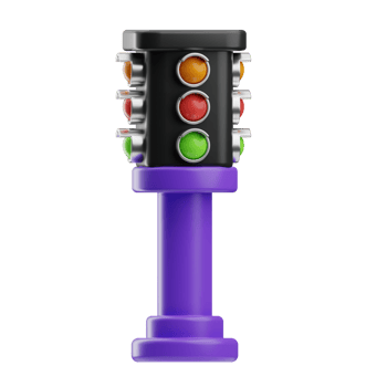 transport and sign object Traffic cone 3d illustration png
