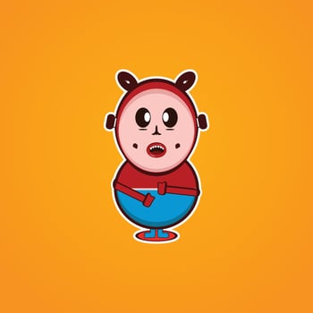 Vector Cartoon Characters Head Illustration