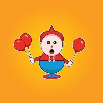 Cartoon Characters Head Vector Illustration