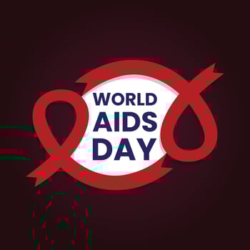 Red color ribbons vector illustration with the text World aids day in the middle. Aids awareness template, banner, poster, greeting card design.  December 1 world aids day.