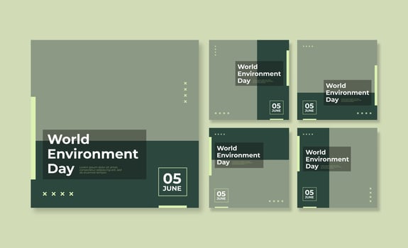 World environment day social media post template vector