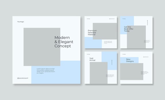 Elegant and minimalist social media post template vector
