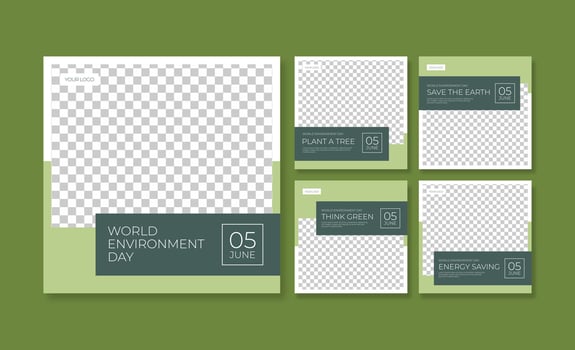 World environment day social media post template vector