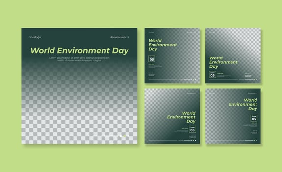 World environment day social media post template vector