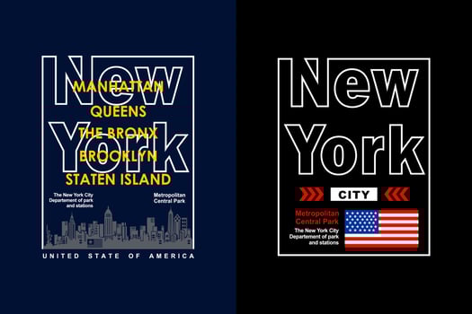 New York, for print on t shirts etc. vector