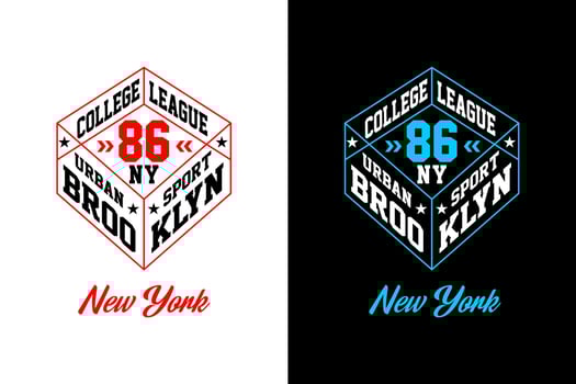 NY, for print on t shirts etc. vector