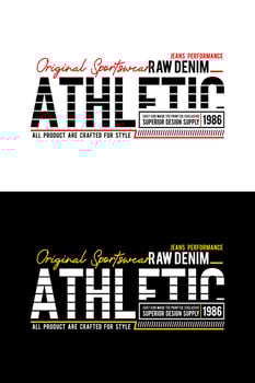 Athletic, for t-shirt, posters, labels, etc. vector