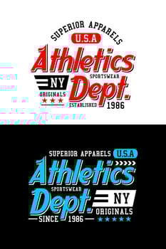 Athletics dept, for t-shirt, posters, labels, etc. vector
