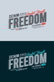 Freedom, for t-shirt, posters, labels, etc. vector